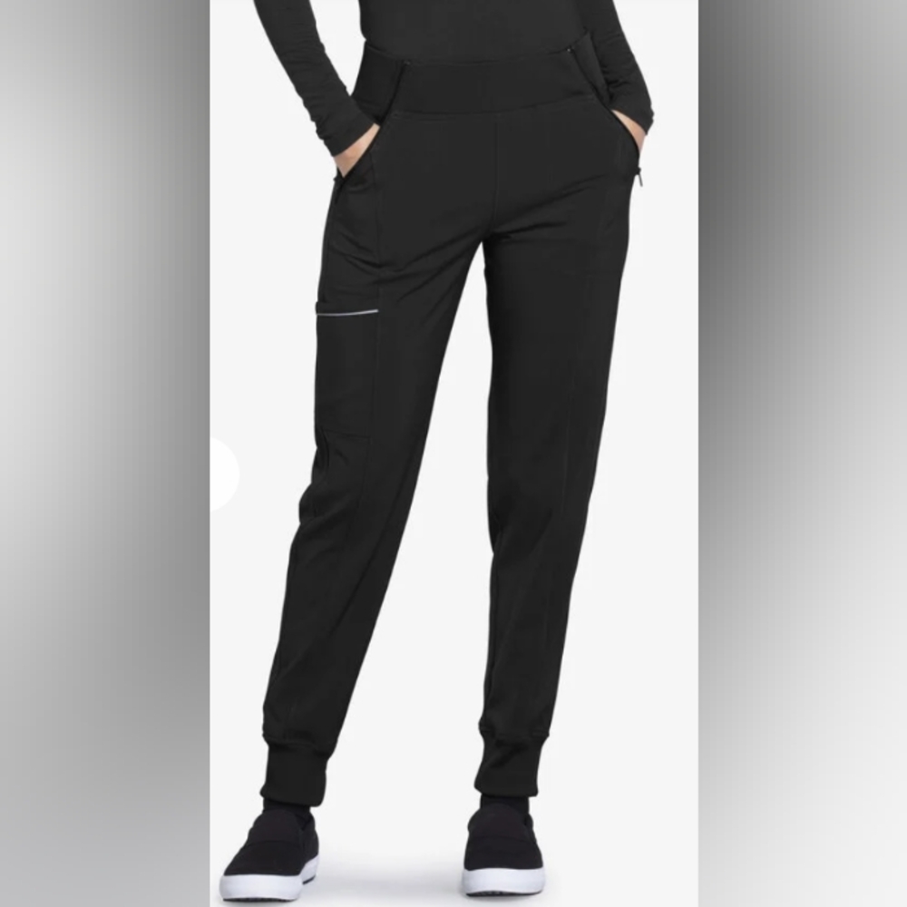 Infinity Women's 5-Pocket STRETCH Tapered Jogger Cargo Scrub Pants Black